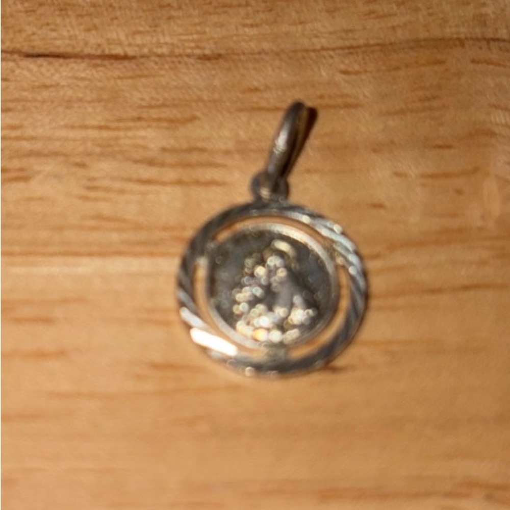 Vintage Catholic small silver St Anthony Medal
